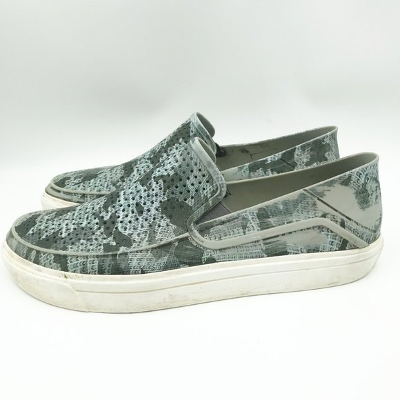 CROCS Citilane Roka Slip On Gray Camo Print Rubber Slip On Sneakers Womens 10 - Picture 3 of 16